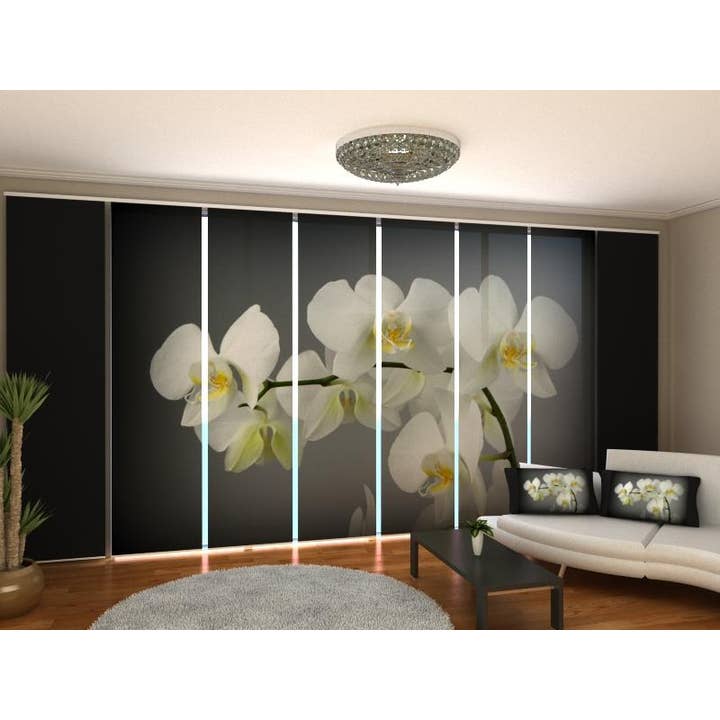 Set of 8 Orchid Song Panel Curtains for wholesale by IlyDecor