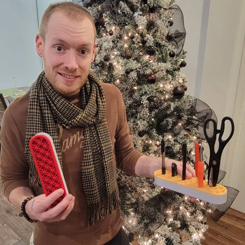 Madam Sew - Vendita all'ingrosso Utensili per artigianato - Organizer verticale giallo Madam Sew per attrezzi da cucito5