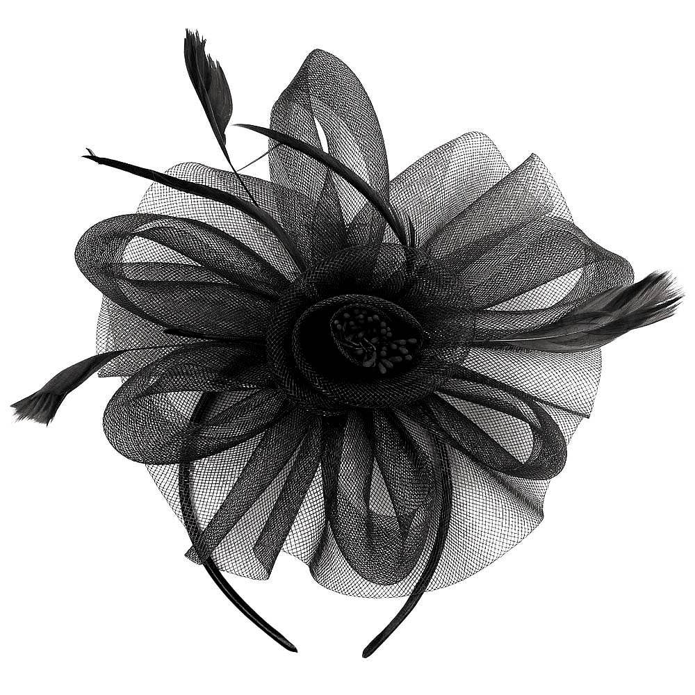 Diacly - Wholesale Fascinator Hat - Women's - Chic Mesh Flower Feather Kentucky Derby Fascinator Hat1