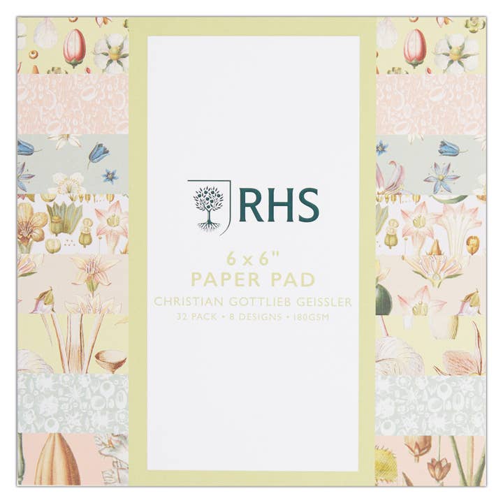 RHS Paper Pad, 180 GSM, Geissler, 6" x 6", 32 Sheets for wholesale by West Design Products