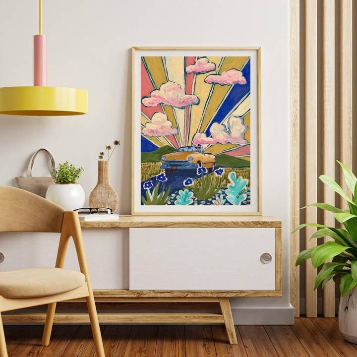 El Baker Art - Wholesale Art Print - West Texas Vintage Car Print