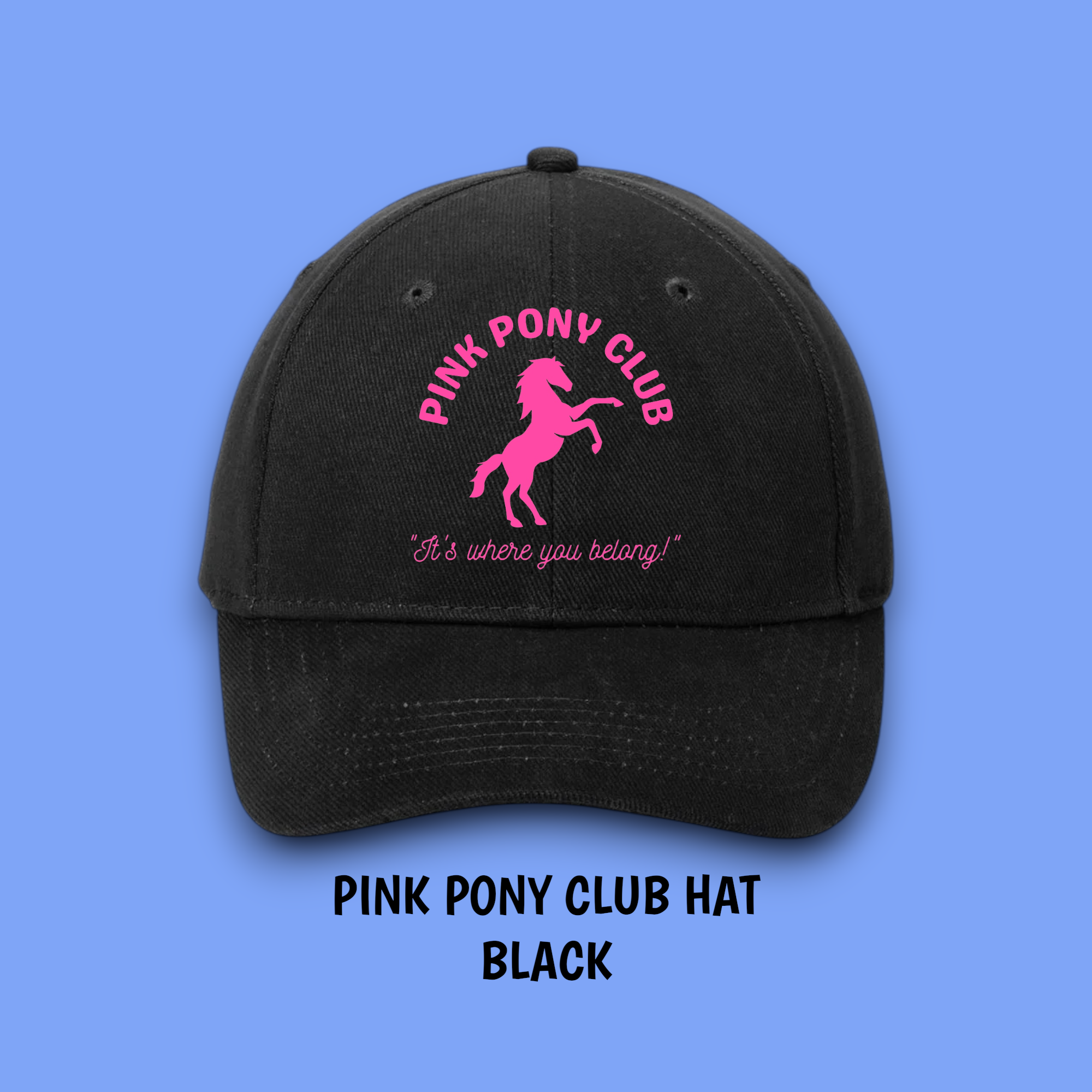 Equine & Design, LLC - Wholesale Baseball Cap - Women's - PINK PONY CLUB HAT0