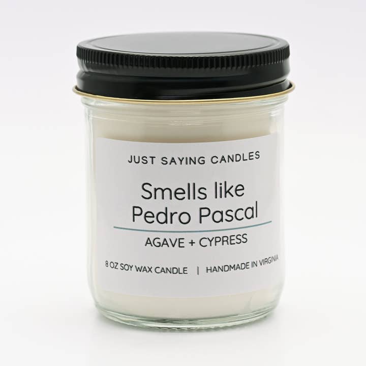 Smells like Pedro Pascal for wholesale by Just Saying Candles