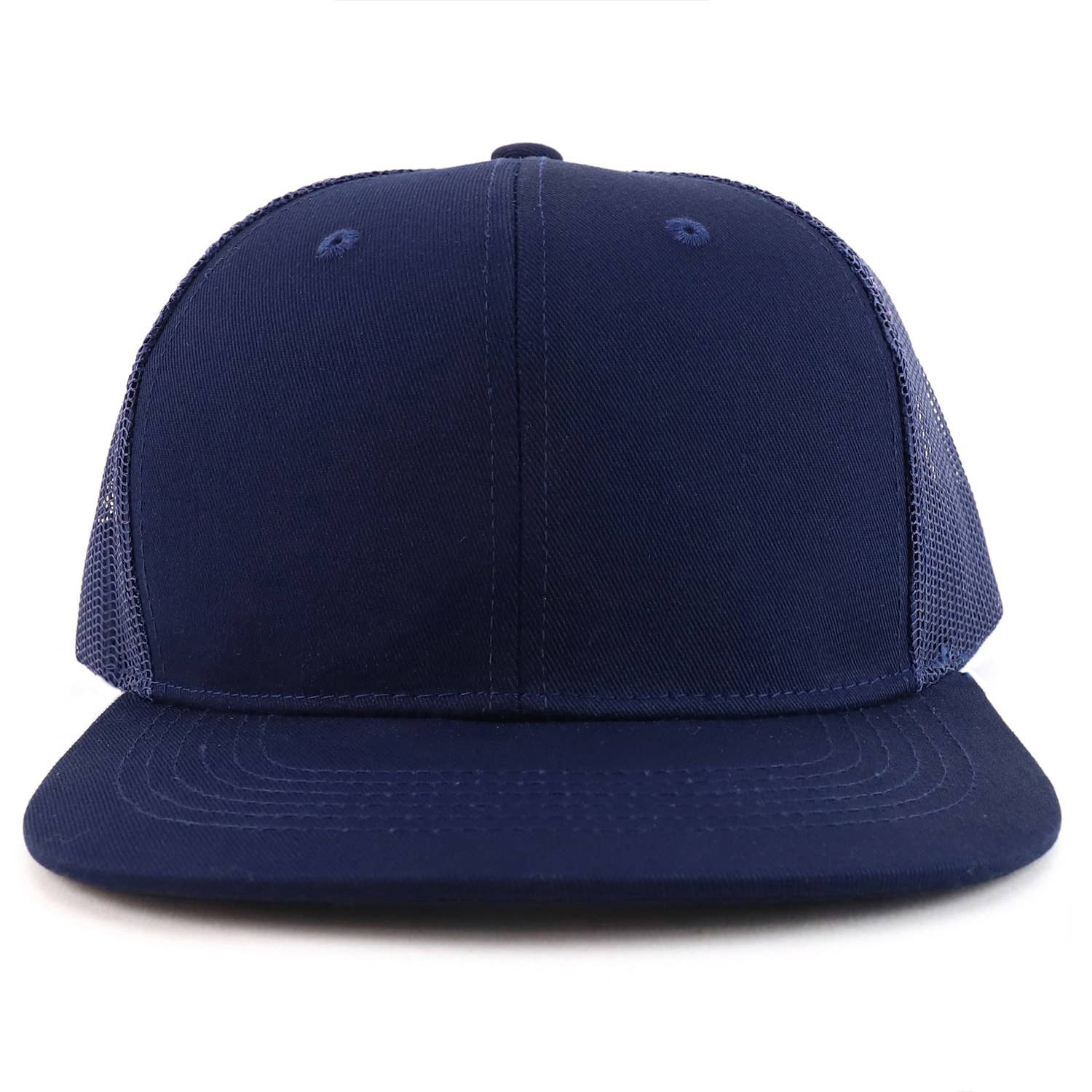 Trendy Apparel Shop - Vendita all'ingrosso Cappellino  da camionista - Unisex - Berretto da baseball oversize 2XL in tinta unita in rete a becco piatto Snapback8