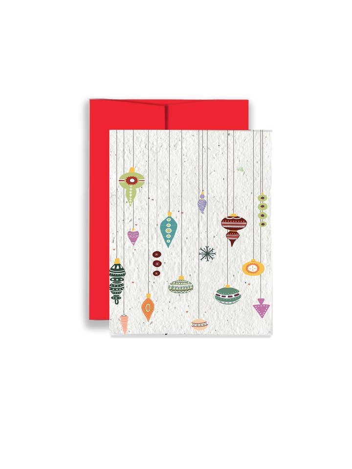 Ornament Bloom Wishes Wildflower Seed Paper Card for wholesale by Artsy Em