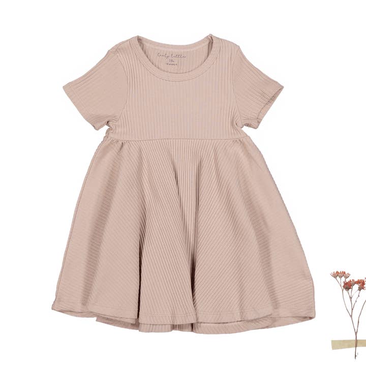 La robe à manches courtes - Mauve pour la vente par Lovely Littles