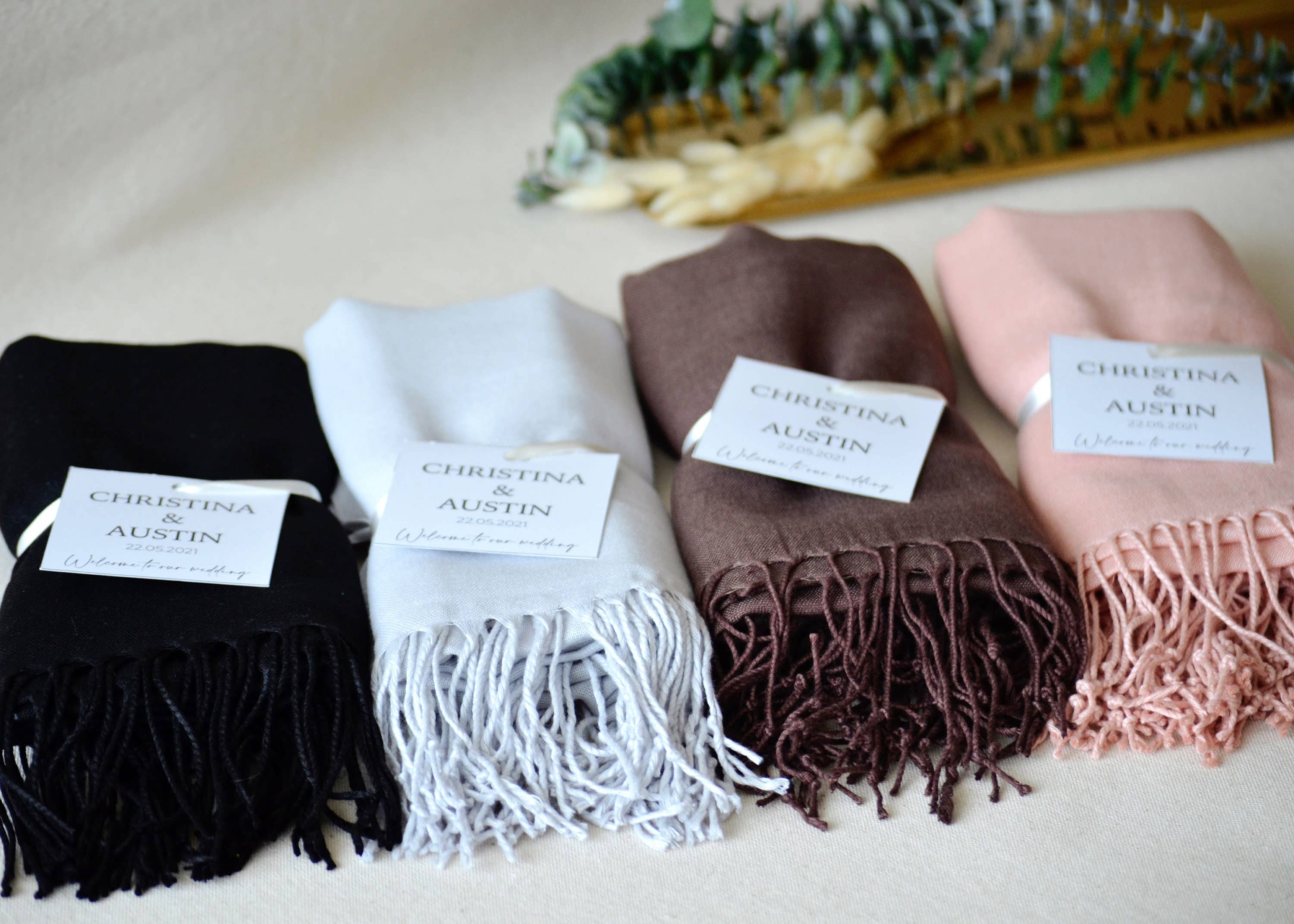 Uniq Favors - Vente Châle – femme - Pashmina pour cadeaux de douche nuptiale, châles pashmina en gros1