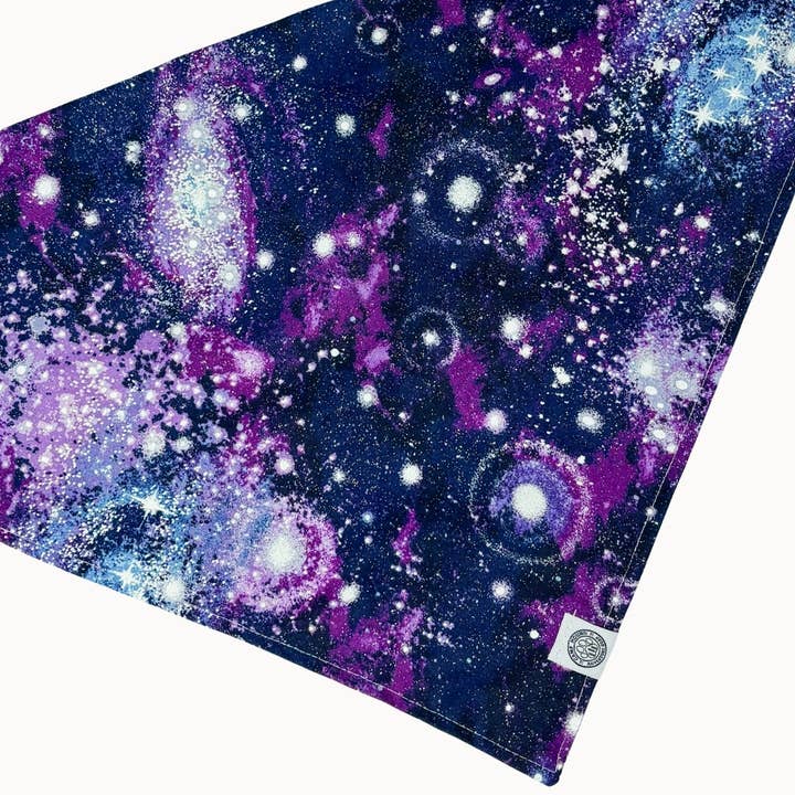 Purple Nova Dog Bandana | Galaxy Supernova Space Pet Accessory for wholesale on Faire