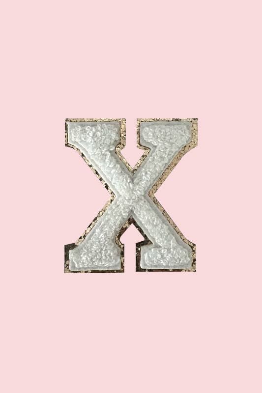 Ever Row - Vente Écusson - Lettre universitaire grecque - Blanche2