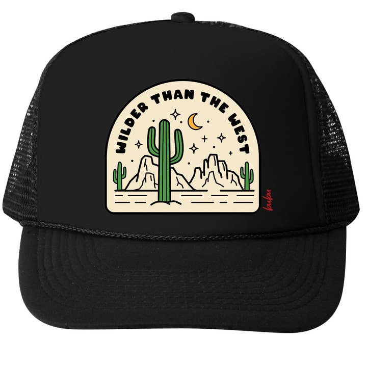 WILDER THAN THE WEST Trucker Hat for wholesale by Bubu