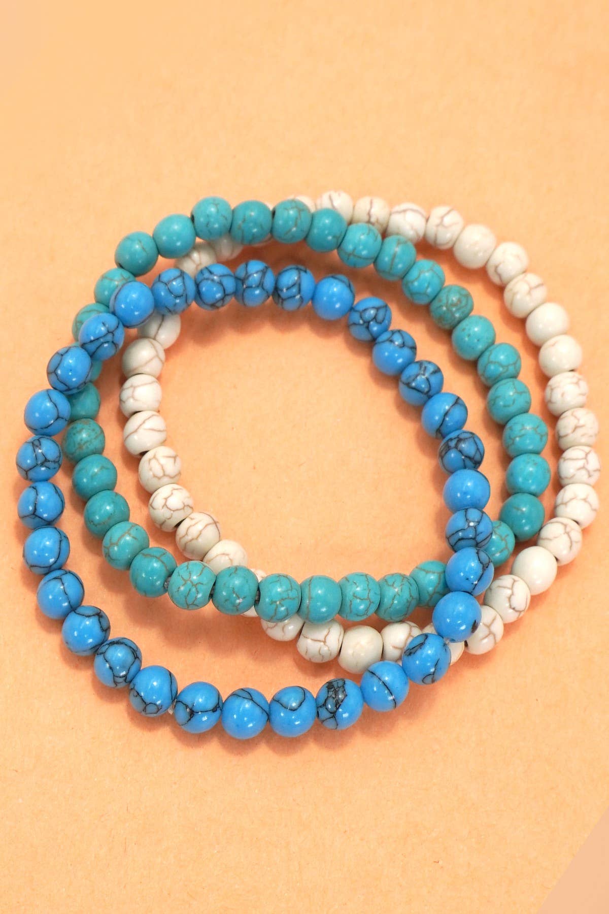 JOSSLYN by wall to wall - Wholesale Beaded Bracelet - NATURAL STONE SEMI PRECIOUS STONE BEAD BRACELET | 40B51332