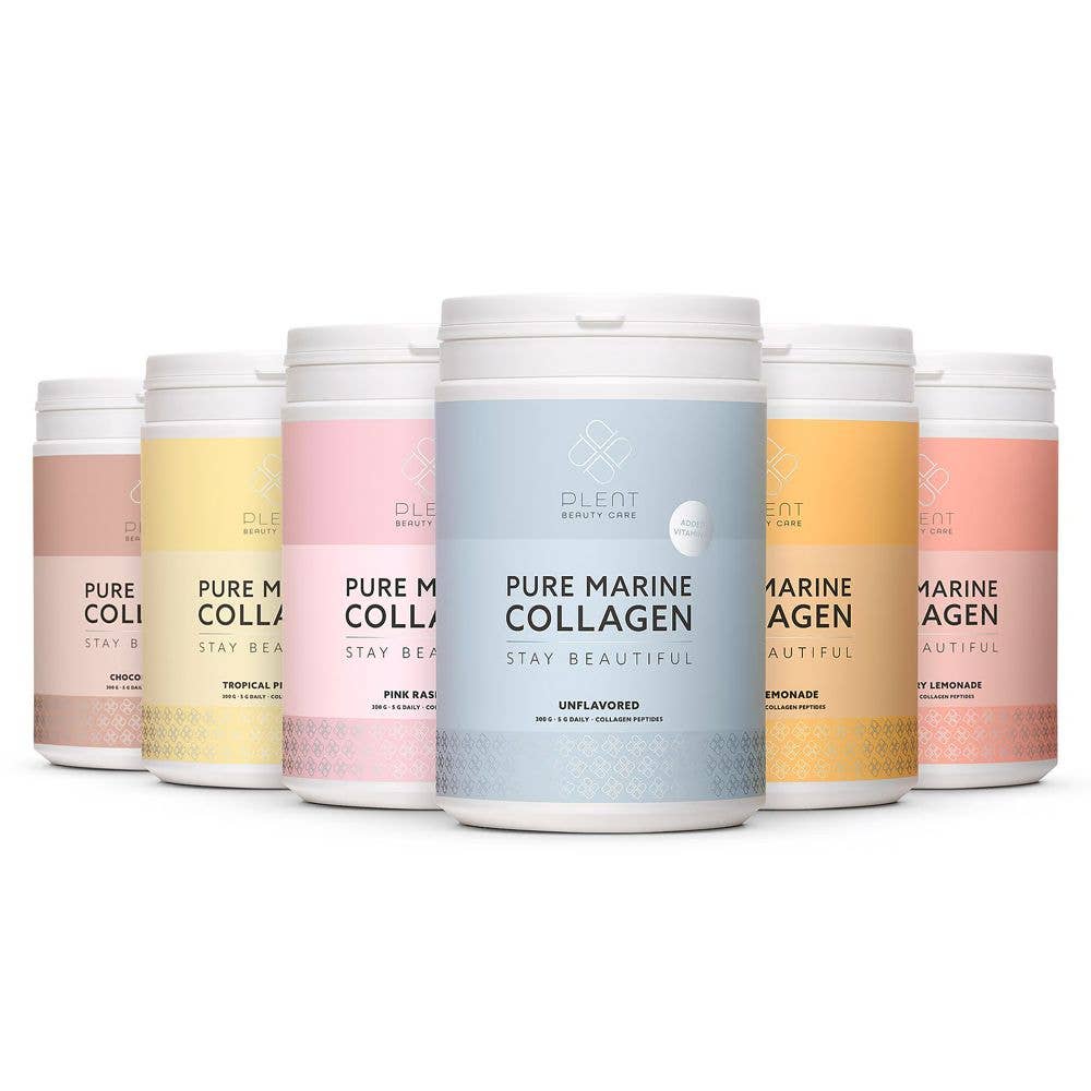 Plent Beauty Care - Wholesale Powdered Health Drink - PURE MARINE COLLAGEN +C - Strawberry Lemonade - 300g3