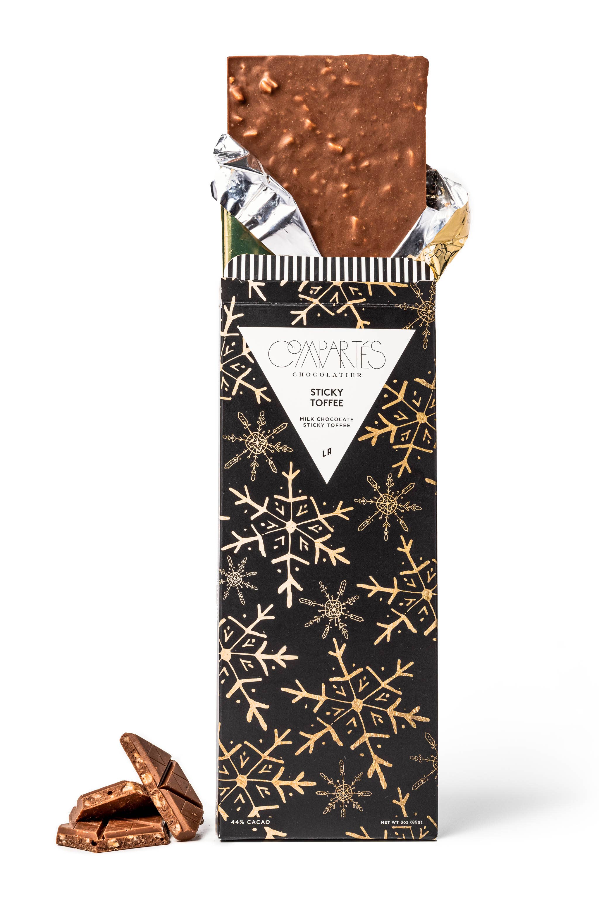 Compartes Chocolate - Wholesale Chocolate Bar - Sticky Toffee Milk Chocolate Bar - Holiday Gift
