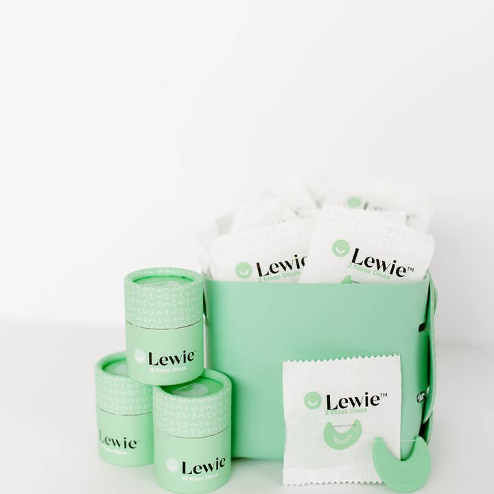 Lewie - Care for the Smile - Wholesale Floss - Lewie Floss Discs -12 pack (FULL CASE HOSPITALITY)5