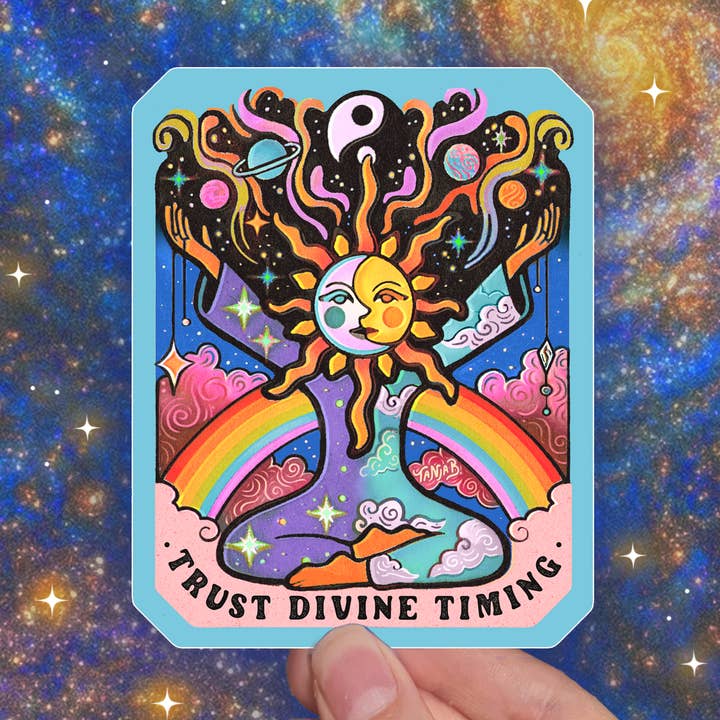 𝐍𝐄𝐖: Trust Divine Timing - Sticker for wholesale by SeeknRevel