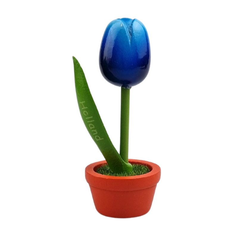 TRAAGOODS.COM - Wholesale Kunstbloemen - Tulp in potje - Holland - 10cm Paars7