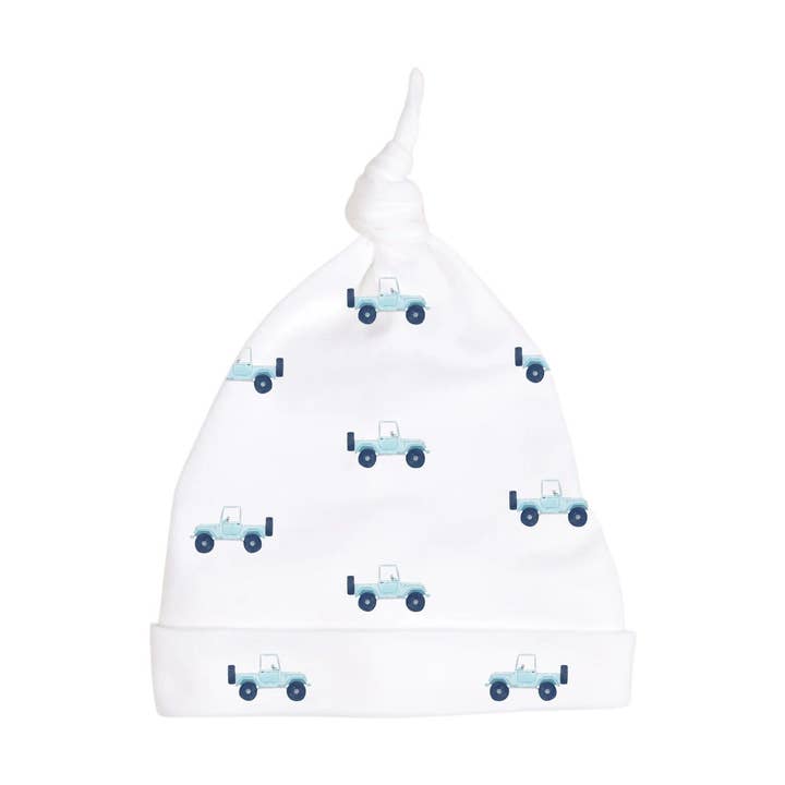 Coastal Cruiser Top-Knot Receiving Hat for wholesale by Sammy + Nat