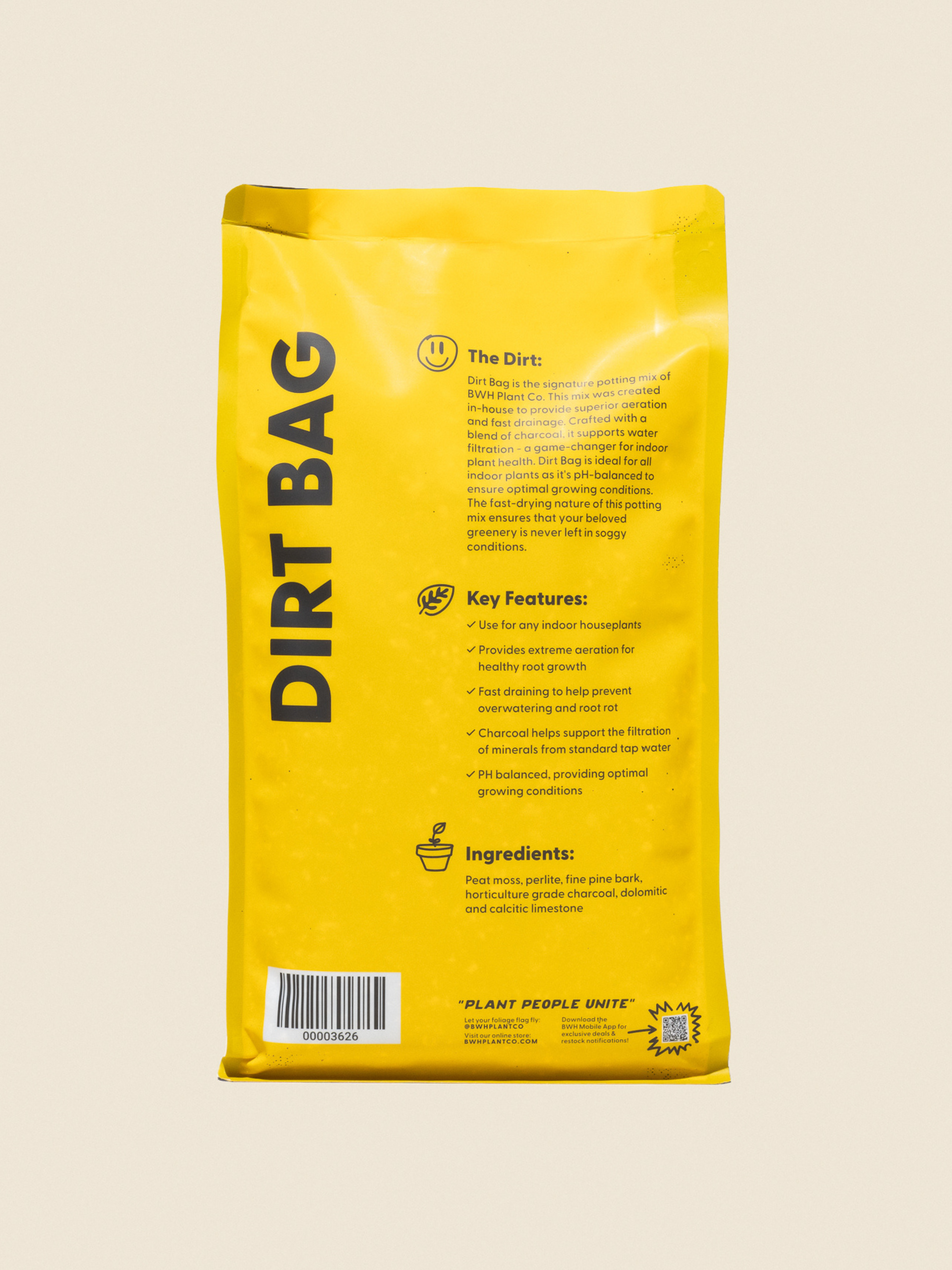 BWH Plant Co - Wholesale Planting/Potting Soil - Dirt Bag: 1 Gallon1
