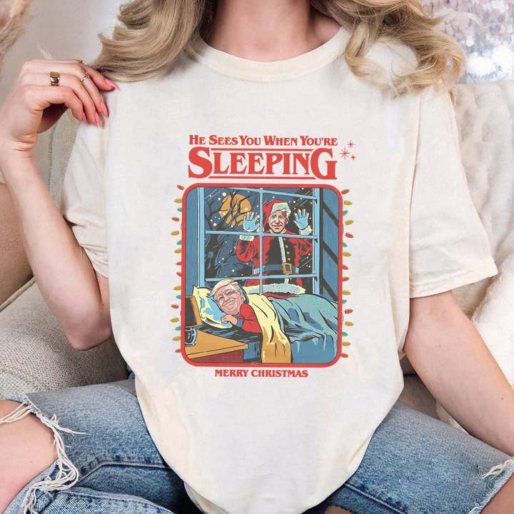 NVC Ecommerce LLC - Wholesale T-shirt (graphic) – women's - Vintage Creepy Trump Shirt, Ugly Christmas Party Sweater 4