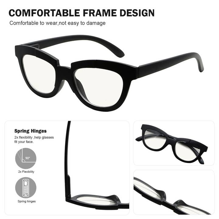 Pairs Mix 4 Pack Cat Eye Multifocus Reading Glasses for wholesale on Faire2