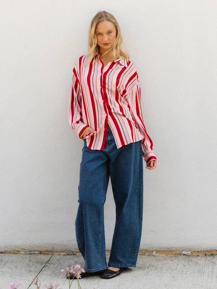 ALISON STRIPE SHIRT for wholesale by Global Fashion House