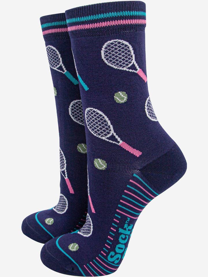 Damebambussokker - Marineblå, Tennis for engroshandel hos Sock Talk