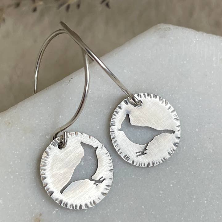 Boucles d'oreilles Clarity Bluejay pour la vente par C Beulah B Jewelry