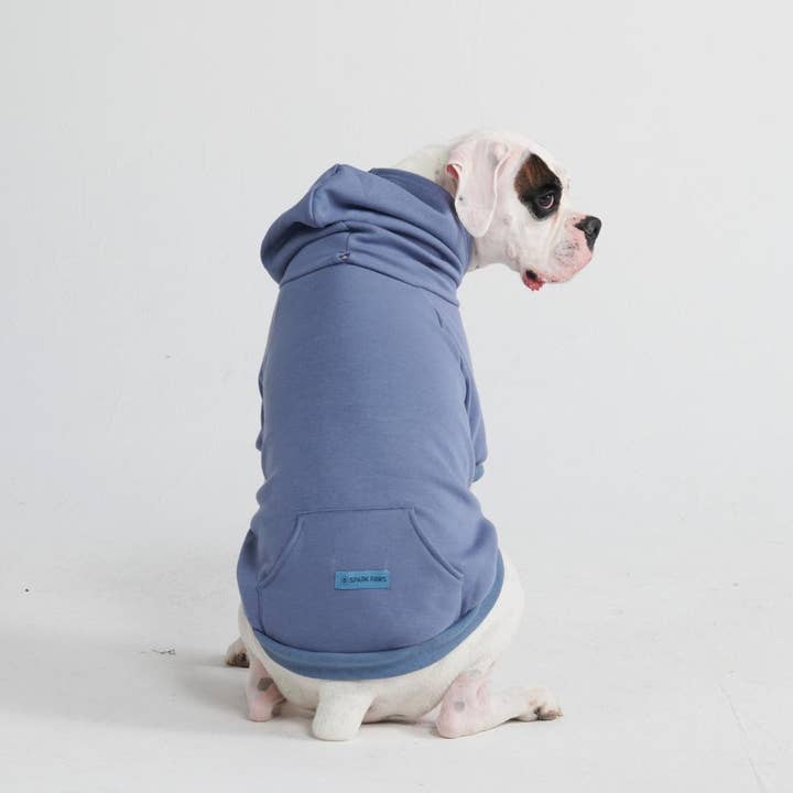 Spark Paws - Wholesale Pet Hoodie - Dog - Essential Dog Hoodie - Slate Blue3