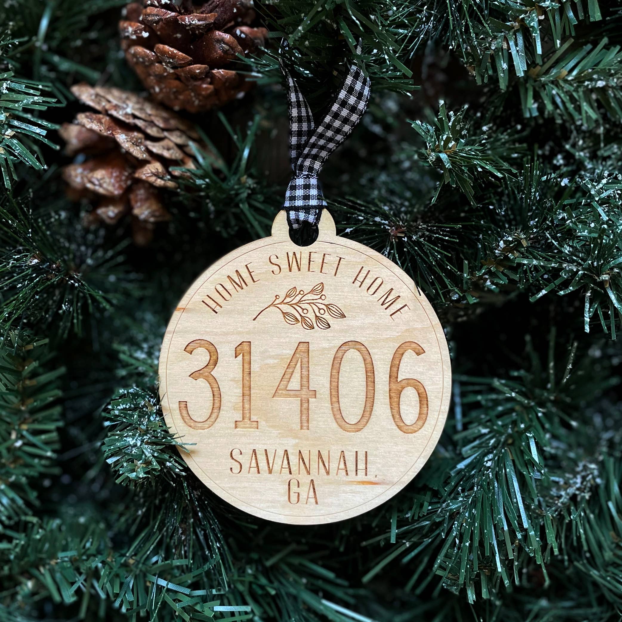 Blue Studio Creative - Wholesale Ornament - Home Sweet Home Ornament With Your Town or Location