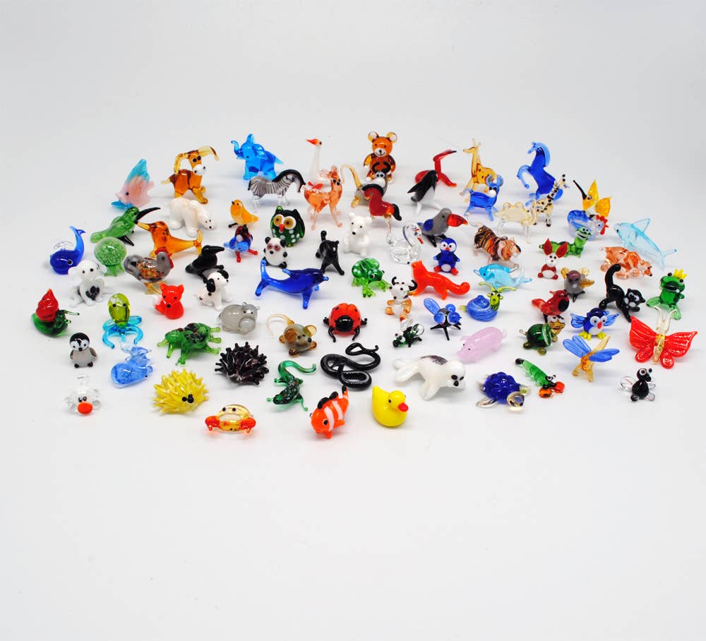 WGK Glass Art Inc - Vendita all'ingrosso Statuette decorative - Regno Animale in Miniatura - 80 pezzi1