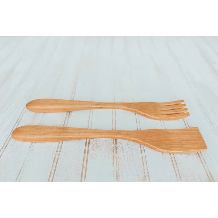 Michigan Cherry - Serveurs de 12 pouces - Finition à l'huile d'abeille pour la vente par Holland Bowl Mill