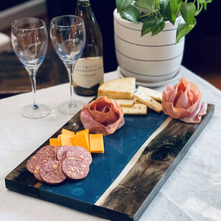 Epoxy River Charcuterie Board for wholesale by Sura Chic LLC