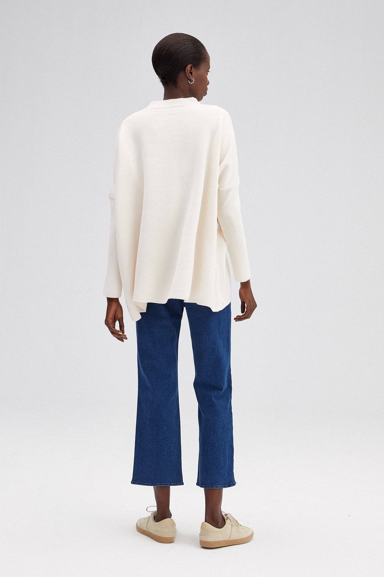 Ecru DROP SHOULDER KNIT TUNIC for wholesale on Faire3