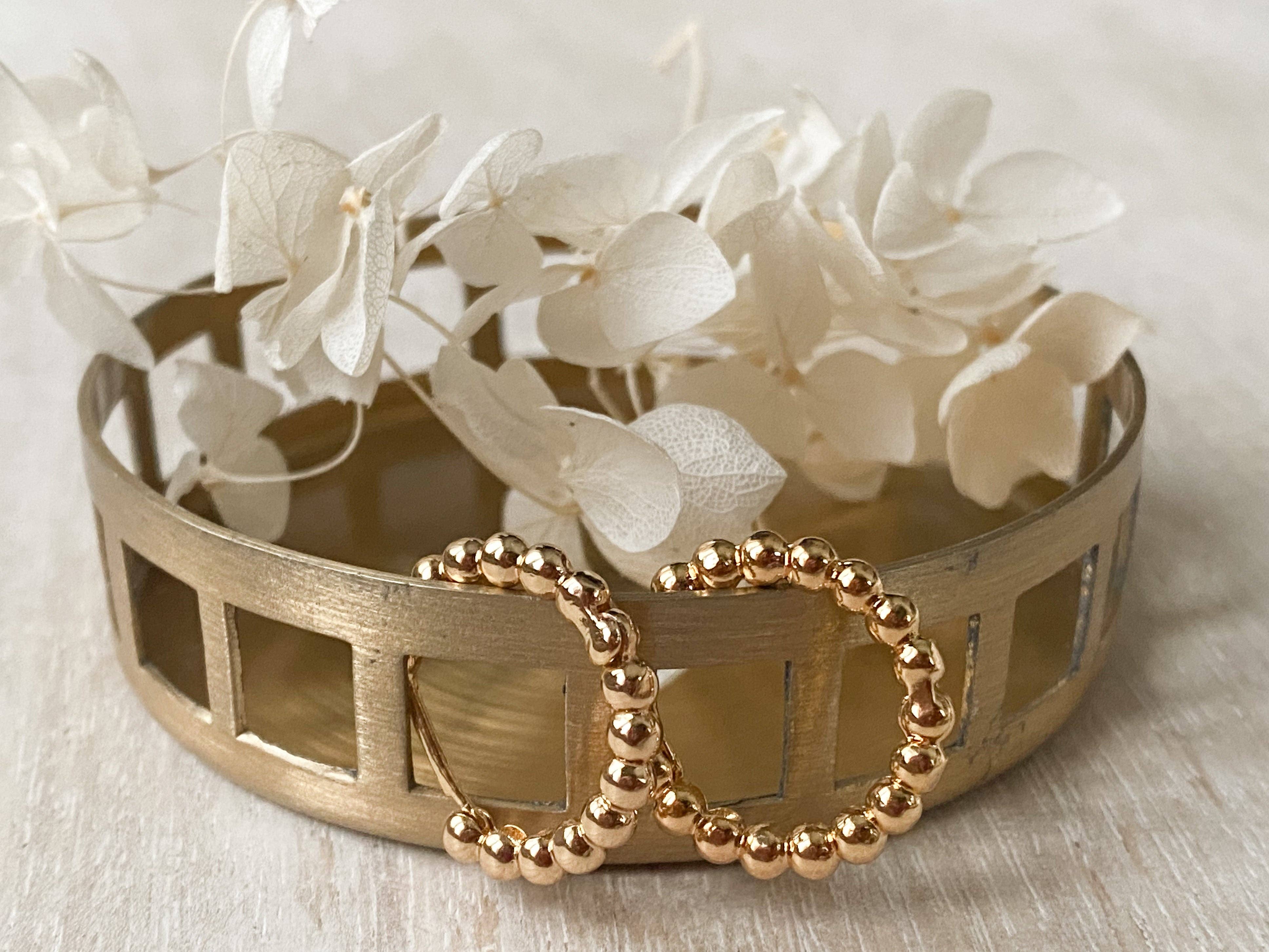 Agaveh girl - Vente Créoles - Créoles dorées perlées2