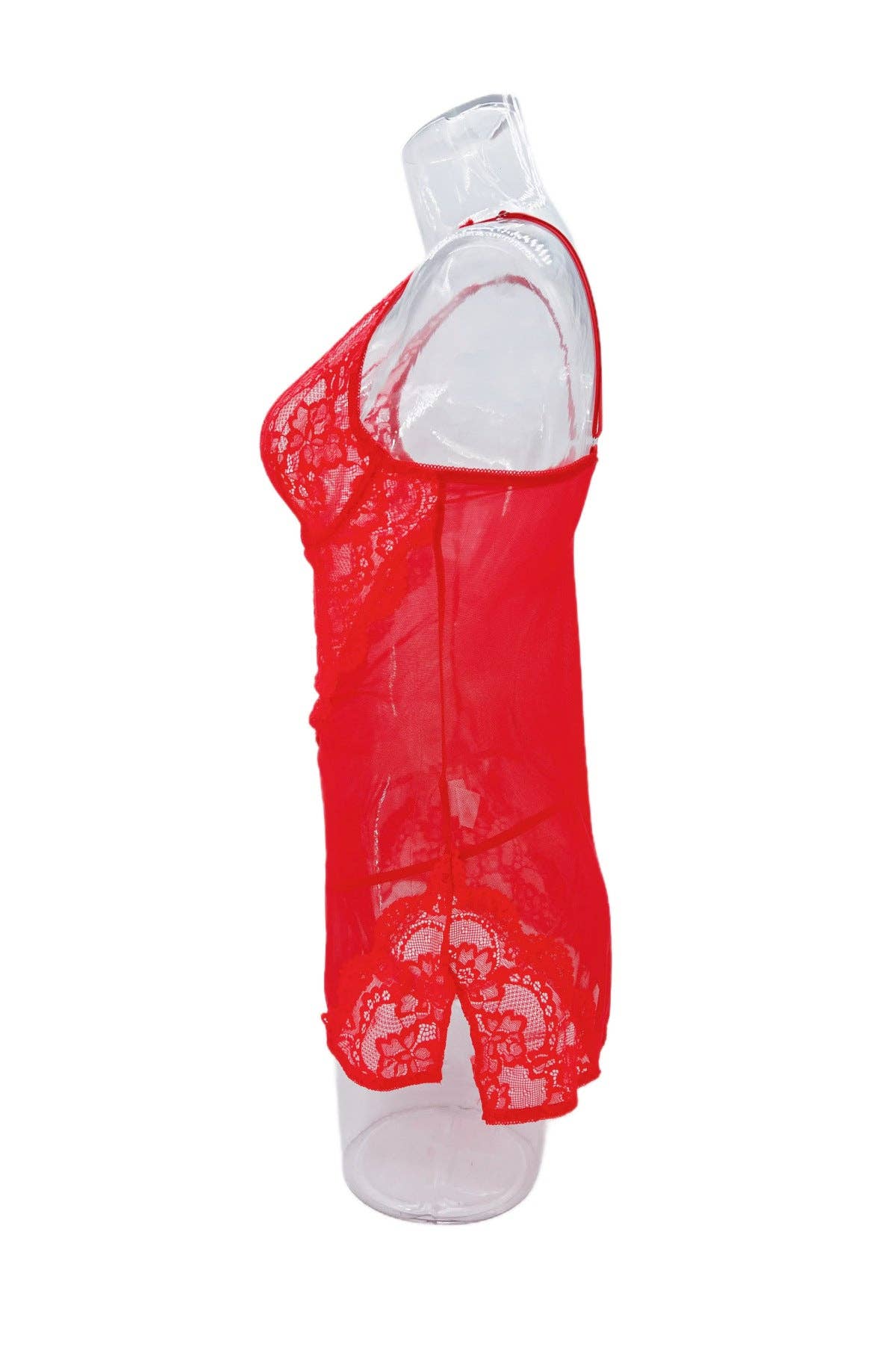 Sweetkama – wholesale Chemise - Dam – Perspektiv spetsskjorta med ihålig mesh HF-41667