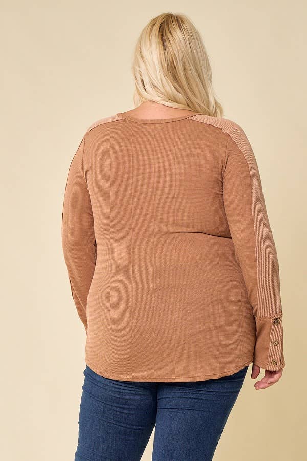 lovely melody - Wholesale Tunic - Women's - LMT3401PL-Plus Size Hey Fall solid top13