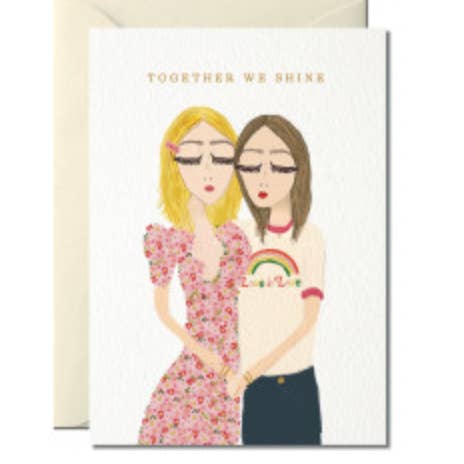 Greeting card "Together we shine" Nelly Castro for wholesale by Bazaar Noir UG