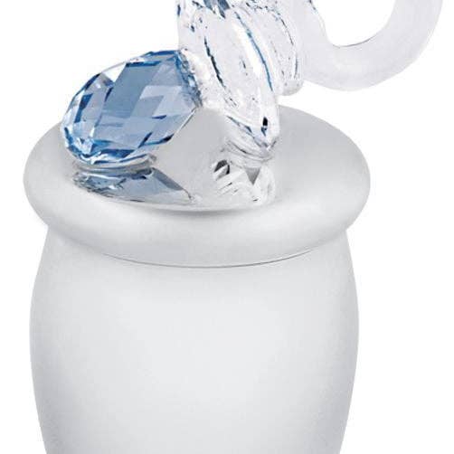 Blue Austrian Crystal Pacifier Tooth Fairy Box Sterling Silver. SKU #: GTS101. for wholesale by Corbell Silver