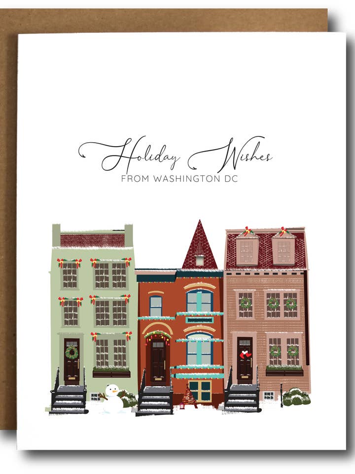 Carte de Noël DC Holiday Wishes pour la vente par The Card Bureau