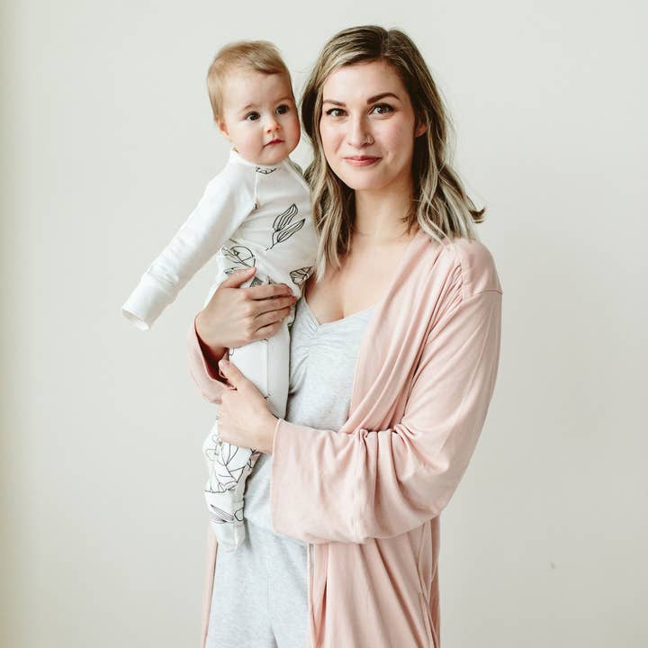 goumikids - Wholesale Robe - Women's - Viscose Bamboo + Organic Cotton Womens Robe - Rose