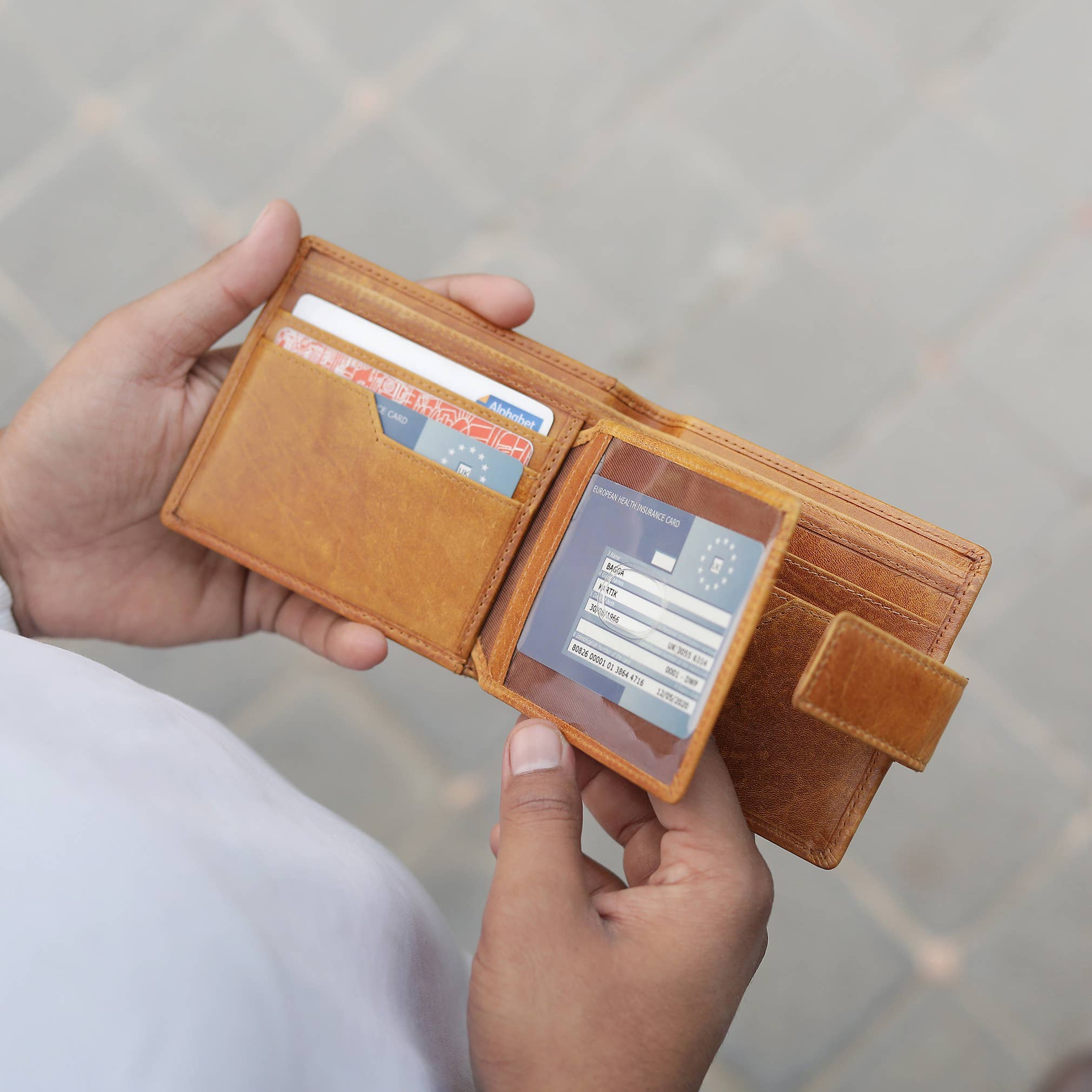 PRIMEHIDE - Wholesale Portemonnee - Heren - Alperto RFID Notecase leren portemonnee - 42697