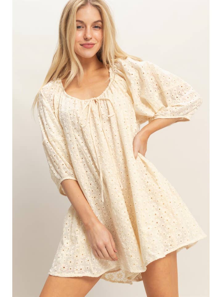 Eyelet Babydoll Romper for wholesale by HYFVE