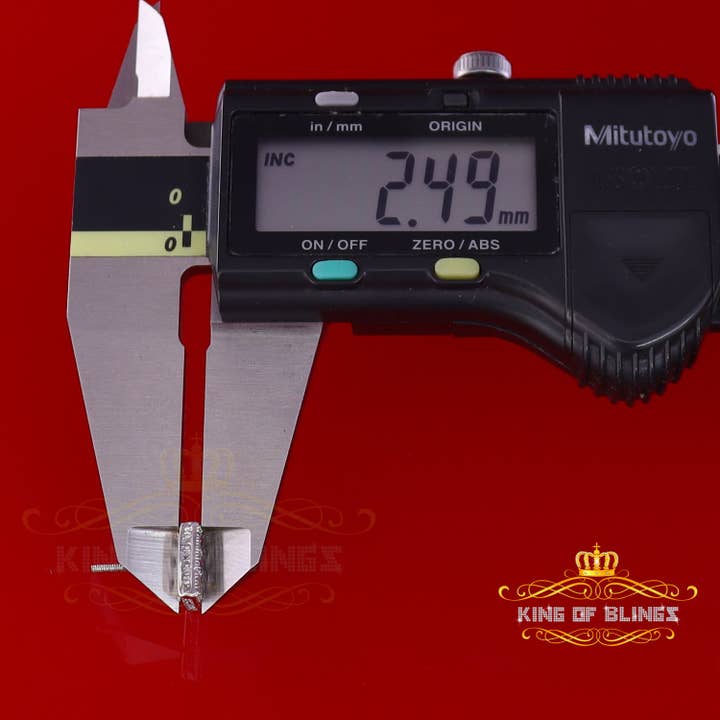 KING OF BLINGS - Wholesale Stud/Post Earrings - King of Bling's Hip Hop Screw Back White Silver 2.07ct Cubic Zirconia Women's & Men's Earrings11