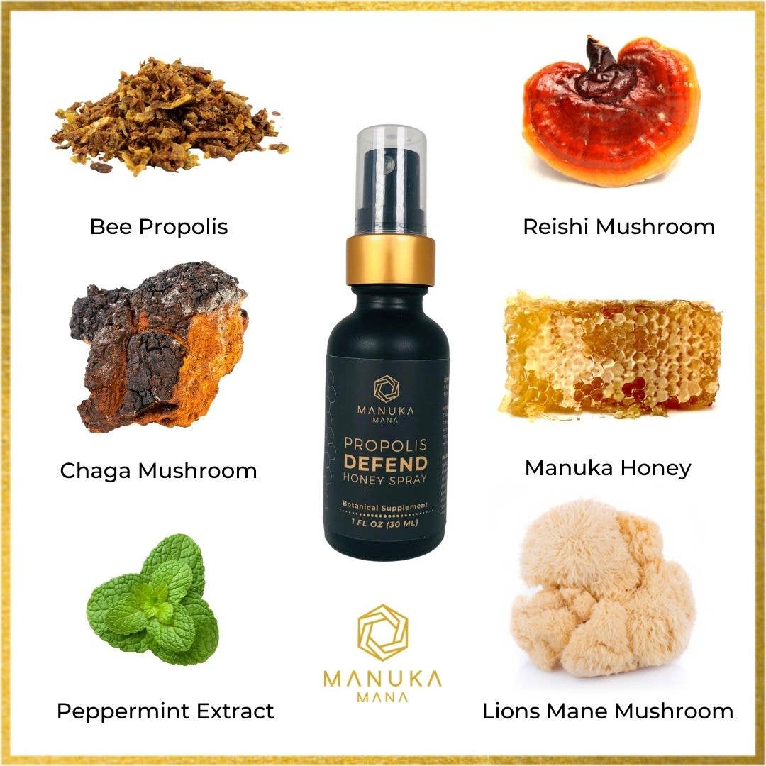Manuka Mana - Wholesale Oral Supplement/Vitamin - Propolis DEFEND Honey Spray1