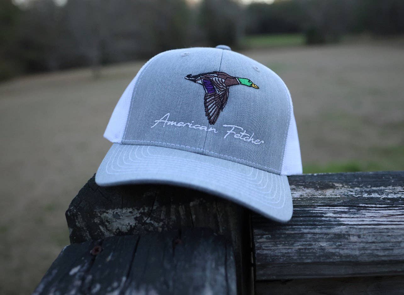American Fetcher - Wholesale Trucker Hat - Unisex - Heather Grey/White Mallard
