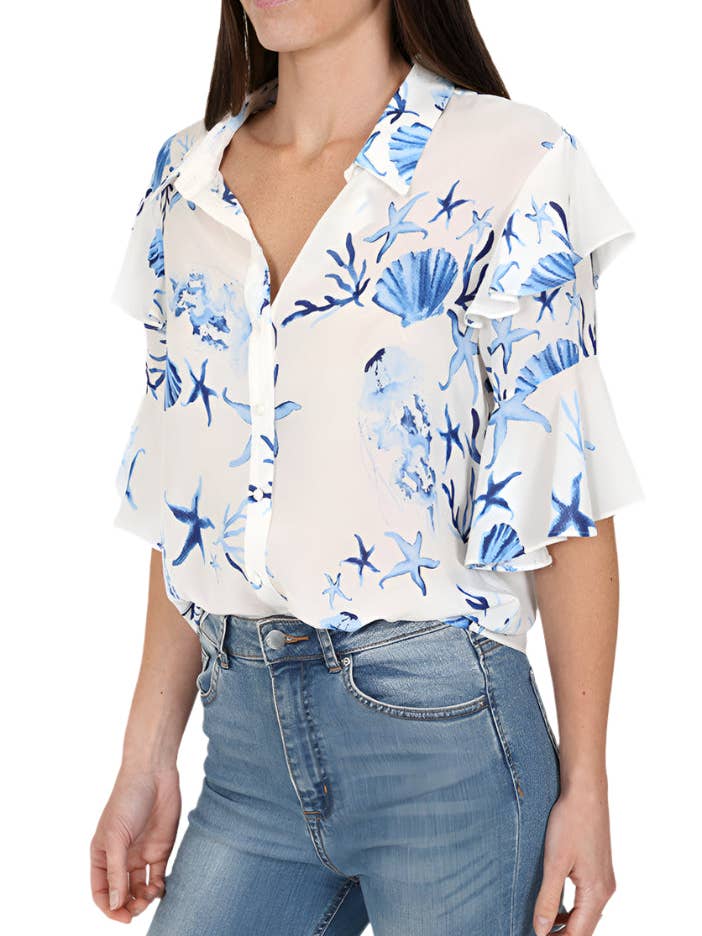 Blouse Peonie Océanie pour la vente par SIRENS