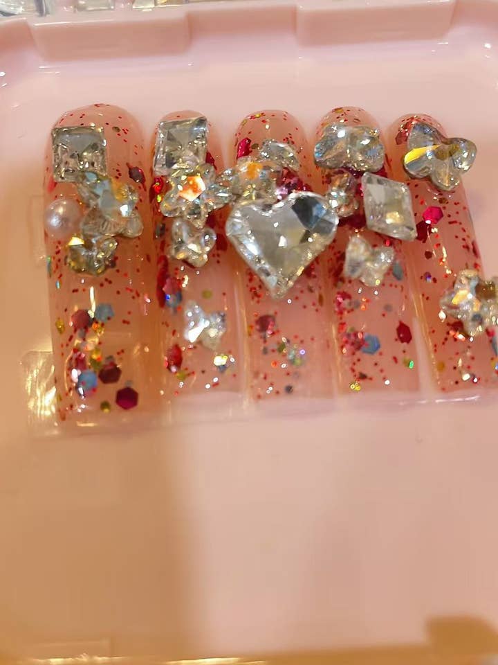 Azurenailshop, Handemade Press On, Extra Long Queen Nails for wholesale by Azurenailshop