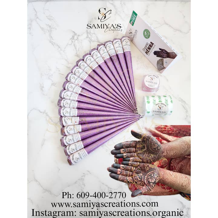 Samiya's Creations – Engroshandel Glitter til kroppen – 100% frisk økologisk Henna Cone - 30 gram