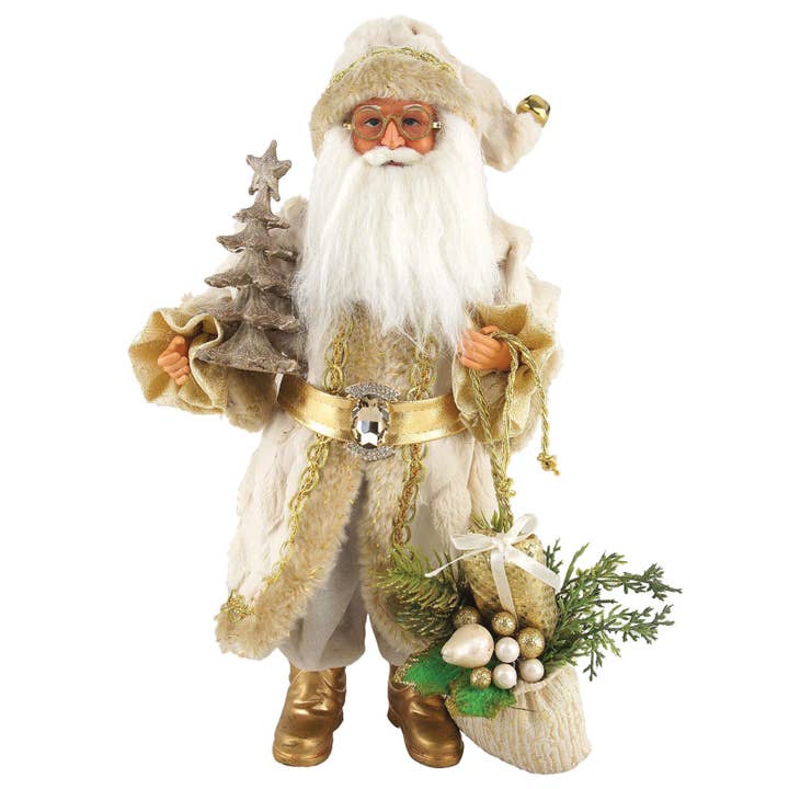 Santa’s Workshop Inc. - Wholesale Christmas Decoration - 15" Golden Splendor Claus