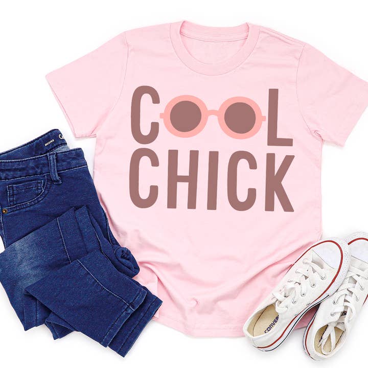 Cool Chick Gioventù Grafici Tee per la vendita all'ingrosso da parte di Kids By Kissed Apparel